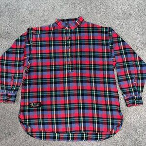 Vermont Flannel Company Popover / Henley Shirt -Men's Size Medium - Very Good UC